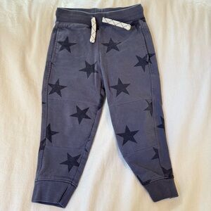 Primary Navy Star Patterned Kids Joggers Size 3 EUC